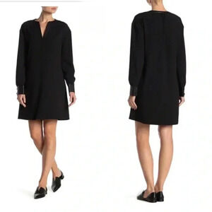Theory Black Popover Combo Dress NWT Size 0
